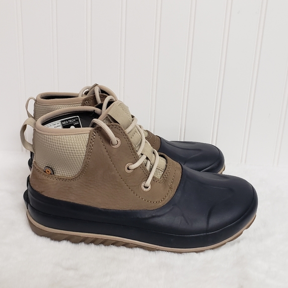 BOGS Women's Classic Winter Short Leather Waterproof Lace Up Boots Tan Size 9 - Picture 7 of 9